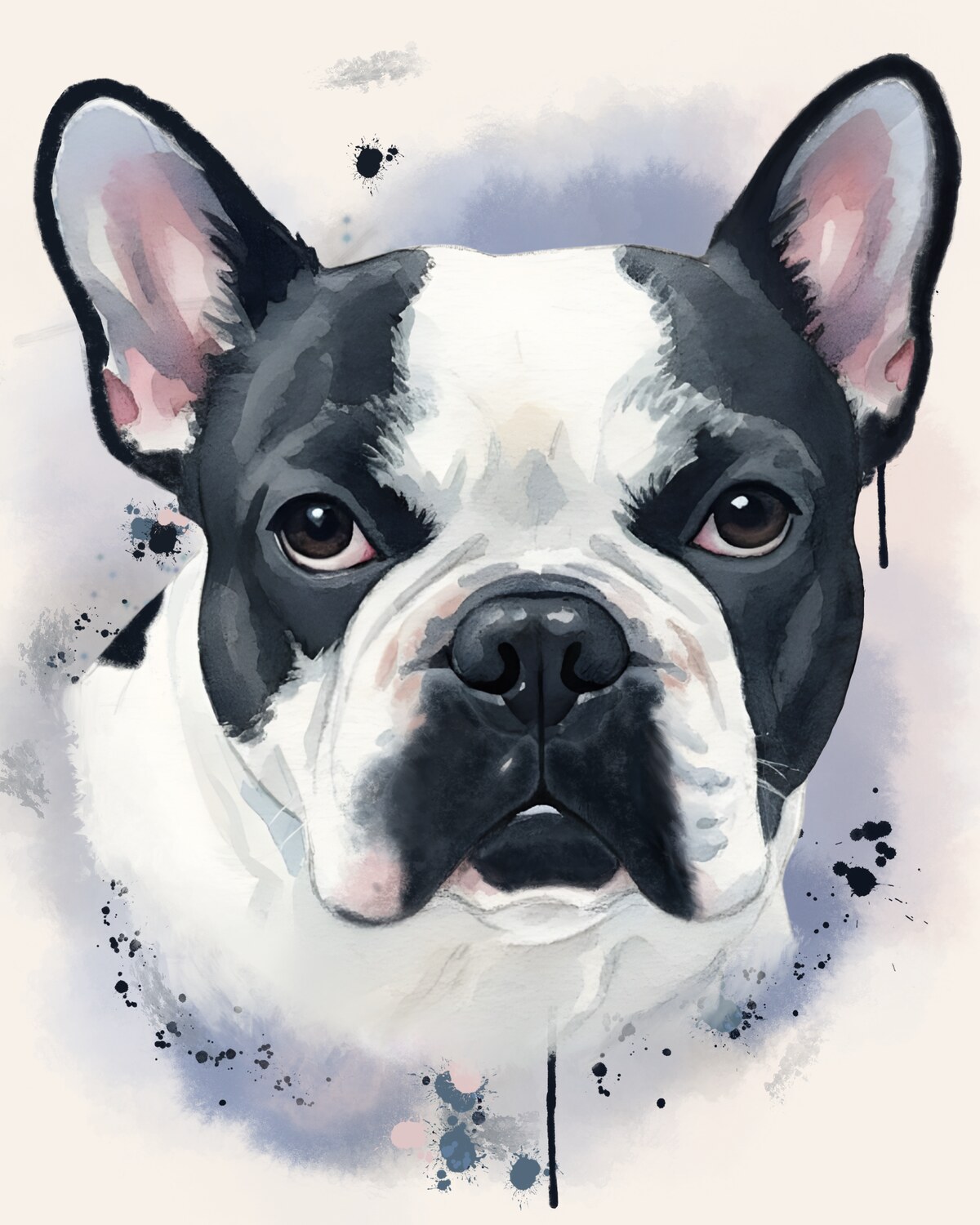 Retrato de Stitch en estilo Acuarela