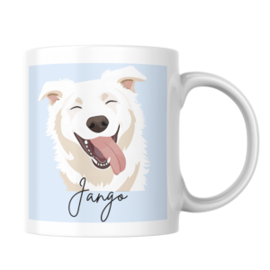 Custom Pet Portrait Mug – Personalized Pet Illustration