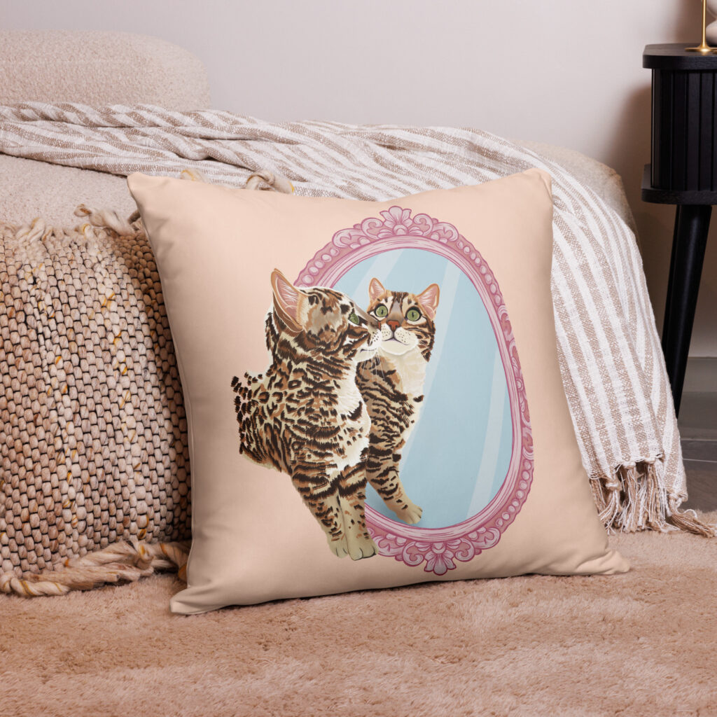 Custom Cat Pillow – Personalized Pet Face Cushion