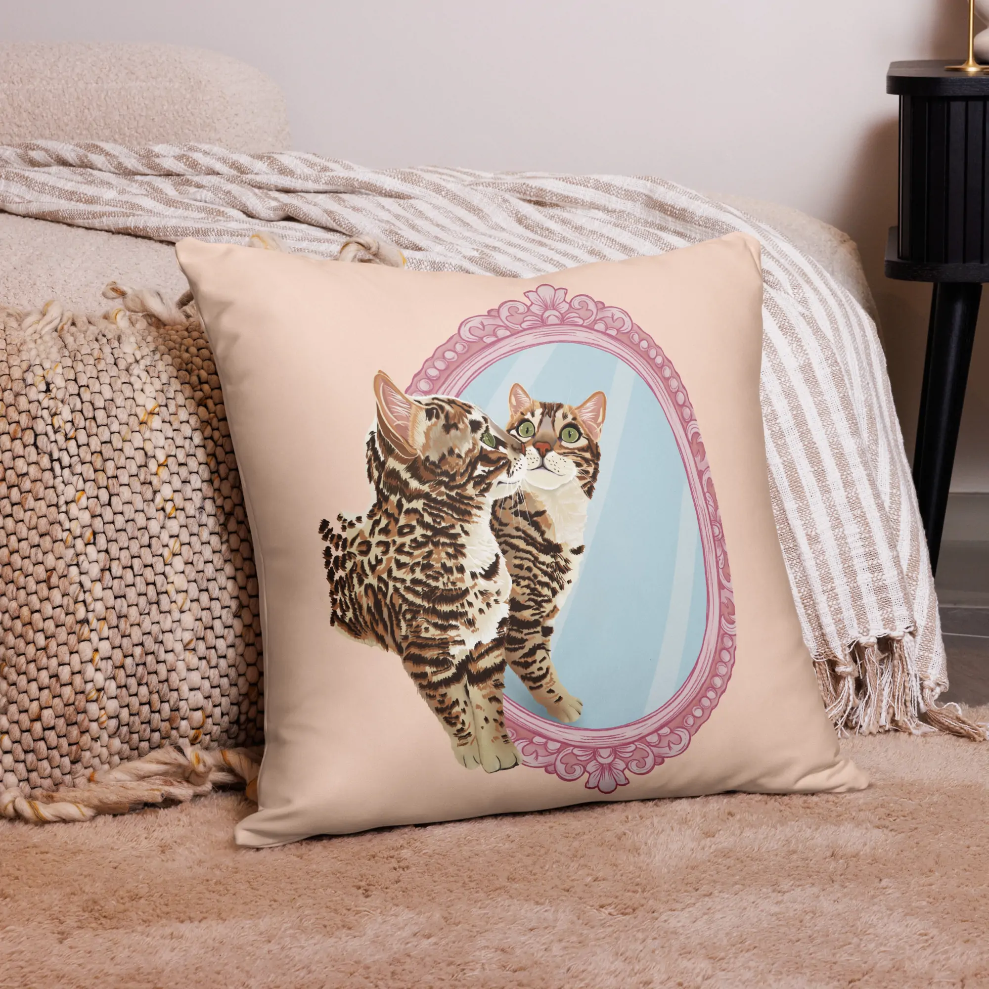 Custom Cat Pillow – Personalized Pet Face Cushion