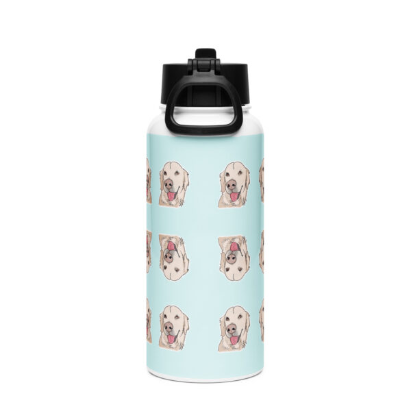 Pet Art Stainless steel water bottle with a straw lid