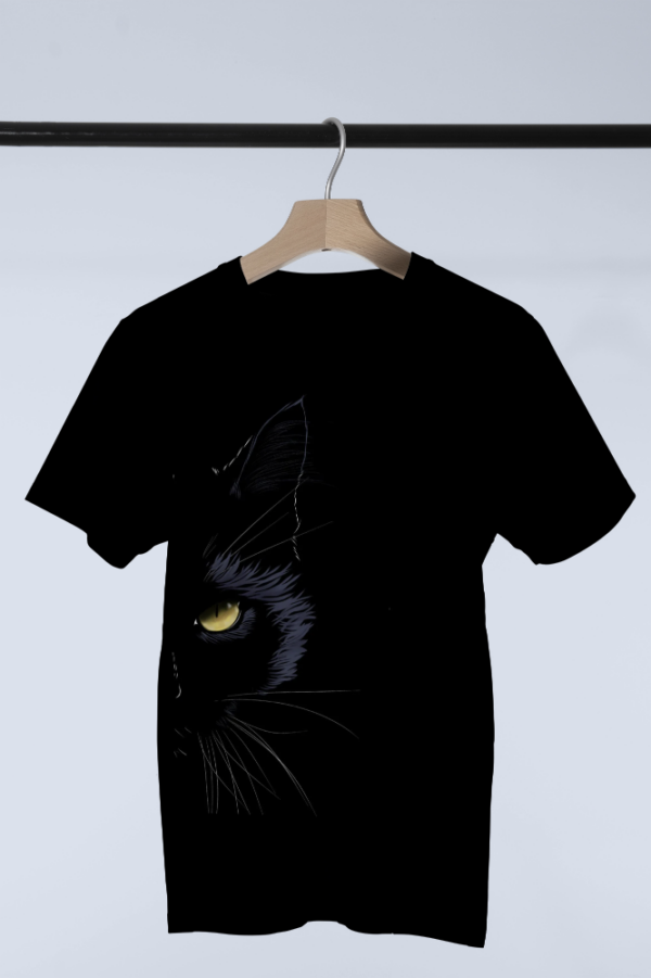 Custom Pet Portrait Cotton Basic T-Shirt- Print or Embroidery - Image 15