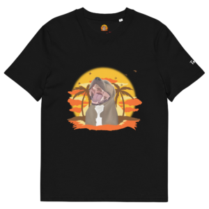 Custom Pet Portrait Cotton Basic T-Shirt- Print or Embroidery